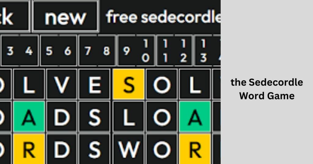 the Sedecordle Word Game